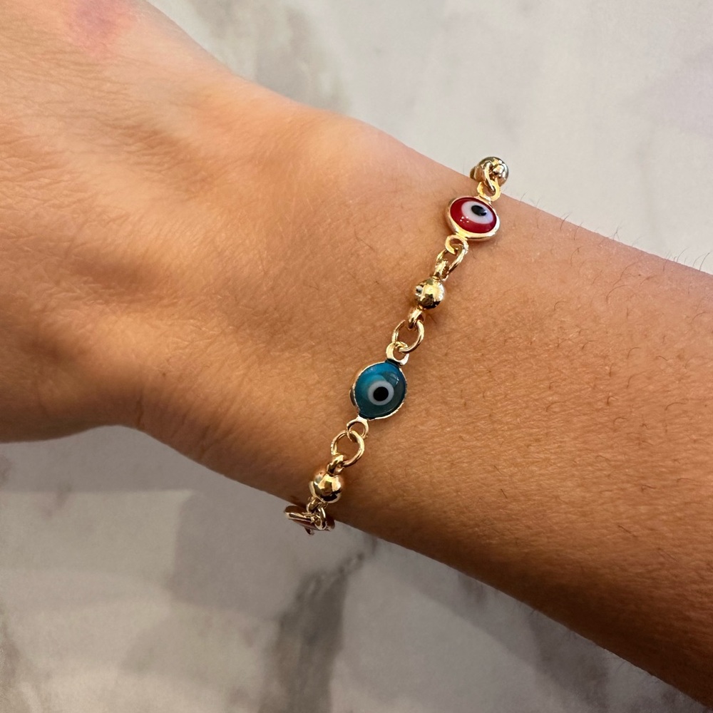 Gold Evil Eye Bracelet